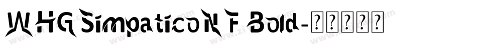 WHGSimpaticoNF Bold字体转换